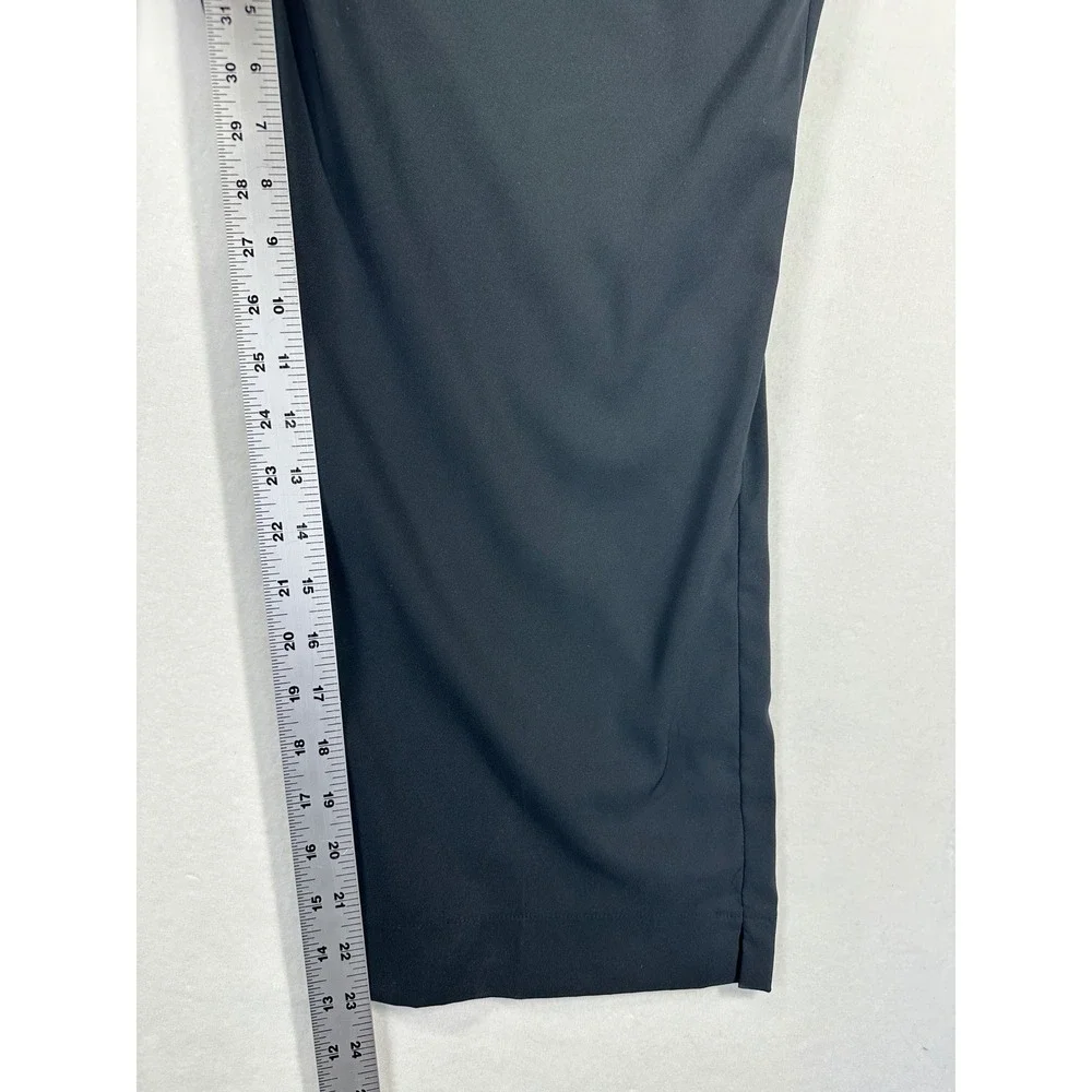 Nike‎ Golf Tour Performance Pants Women 14 Black Dri-FIT Crop Capri Sporty Chic